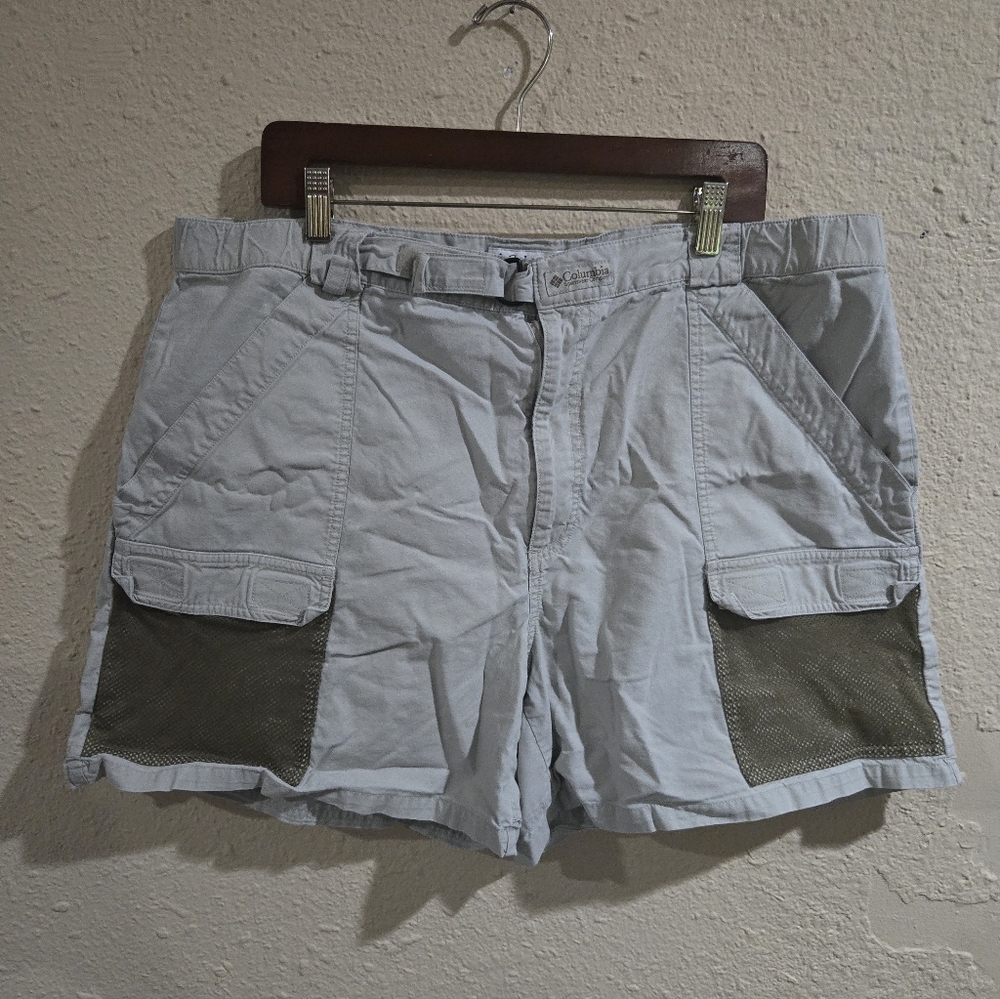 Vintage Columbia PFG Performance Fishing Gear Khaki Utility Y2K Shorts Size XL